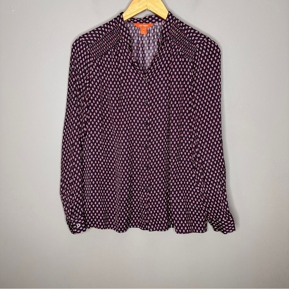 Joe Fresh Print long sleeve blouse - Picture 1 of 5